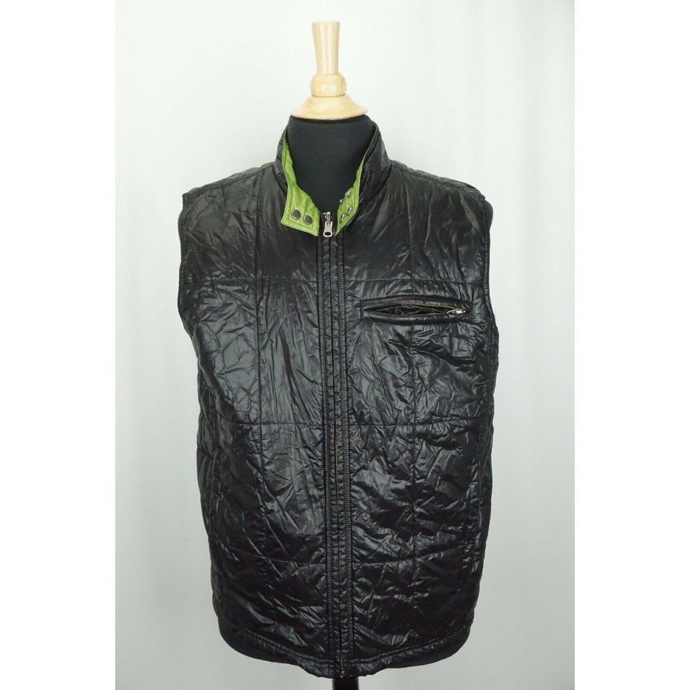 Comme des Garçons SHIRT Black Green Reversible Vest Sz L